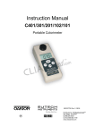 EUTECH INSTRUMENTS WATERPROOF C401 COLORIMETER Instruction manual