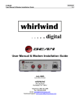 Whirlwind RS-232 User manual