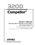 Aphex 320A Owner`s manual
