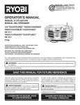 Ryobi P745 Operator`s manual