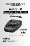 Beltronics Vector 970 Operating instructions