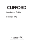 Clifford CONCEPT 470 Installation guide