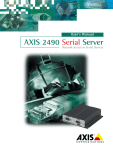Axis 2490 User`s manual