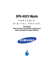 Samsung Mysto SPH a523 User manual