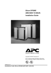 APC 10-40kW 208/480V Installation guide