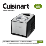 Cuisinart ICE-100 Operating instructions