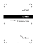Radio Shack ET-1119 Owner`s manual