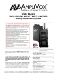 AmpliVox SW915 User guide