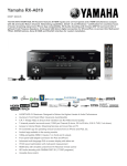 Yamaha RX-A810 Specifications