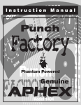 Aphex Punch Factory 1404 Instruction manual