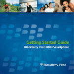 Blackberry PEARL 8100 - SMARTPHONE User guide