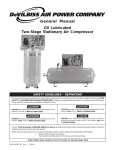 DeVilbiss Air Compressor Specifications