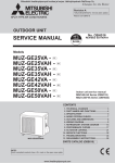 Mitsubishi Electric MUZ-GE50VAH Service manual