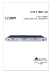 Alto X23SW User`s manual