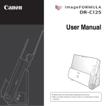 Canon IMAGE FORMULA DR-C125 User manual
