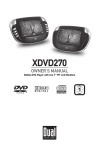 Dual XDVD270 Owner`s manual