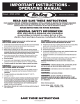 Air King AK965L Operating instructions