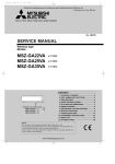 Mitsubishi Electric MUZ-GA35VAH-E1 Service manual