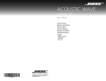 Bose WAVE connect kit Operating instructions