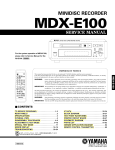 Yamaha MDX-9 Service manual