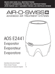 Air-O-Swiss E2441 Operating instructions