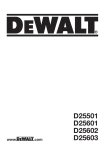 DeWalt D25601 Technical data