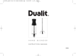 Dualit The Blender Instruction manual