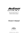 Avital 6500 Owner`s manual