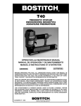 Bostitch T40 Specifications