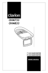 Clarion OHM833 Owner`s manual