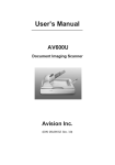 Avision AV600U User`s manual