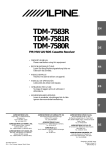 Alpine TDM-7583R Owner`s manual