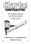 Clarke CFN34 Specifications