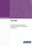 Advantech PCI-7020F PCI-7020VG PCI-7020LV PCI-7020 User manual