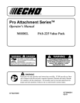 Shindaiwa TILLER/CULTIVATOR ATTACHMENT Operator`s manual