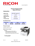 Ricoh Aficio MP 301SPF Specifications