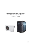 Duratech SWIMMING POOL HEAT PUMP UNITS Instruction manual