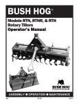 Bush Hog RTH Operator`s manual