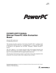 Motorola Minimal PowerPC 603e User`s manual
