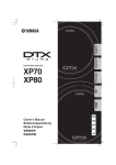 Yamaha XP70 Owner`s manual