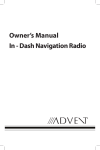 Audiovox In - Dash Navigation Radio Owner`s manual