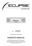 Eclipse CD3404 Owner`s manual