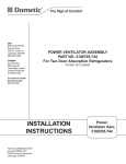 Dometic NEA1402 Operating instructions