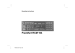 Blaupunkt BARCELONA RCM 104 A Operating instructions