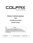 Colfax CIG Mechanical Seal Service manual