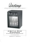 Vinotemp VT-WINEDISP4 Operating instructions