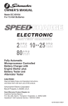 Schumacher Electric SC-8010A Owner`s manual