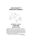 Cub Cadet GT 3235 Operator`s manual