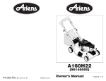 Ariens A160H22 (96146000) Owner`s manual