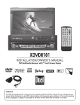 Dual XDVD8181 Owner`s manual